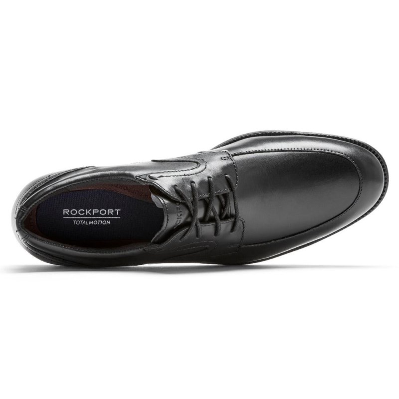 Men Rockport Total Motion DresSport Apron Toe Oxford Shoes Black USA | TQ2-24092