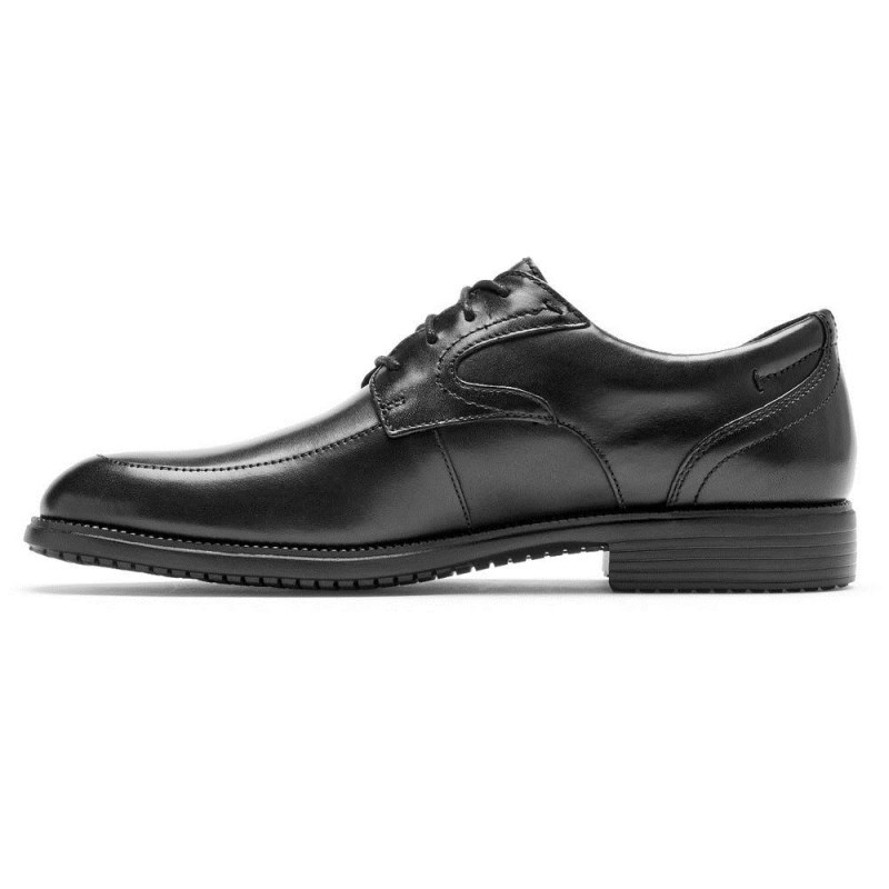 Men Rockport Total Motion DresSport Apron Toe Oxford Shoes Black USA | TQ2-24092