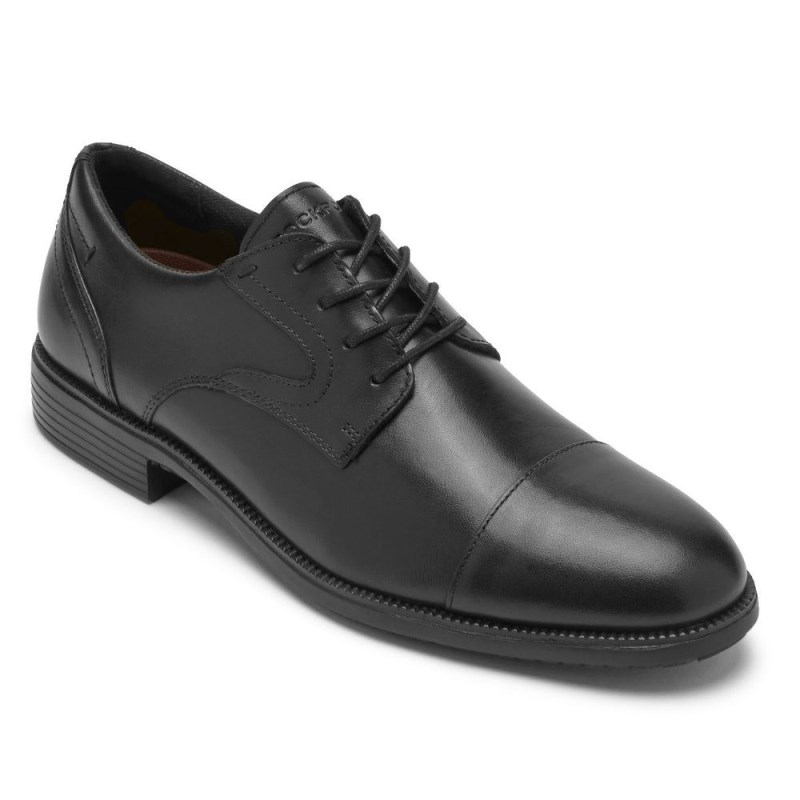 Men Rockport Total Motion DresSport Cap Toe Oxford Shoes Black USA | PC5-09600