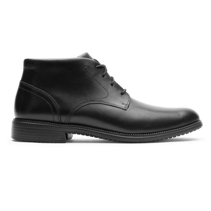 Men Rockport Total Motion DresSport Chukka Boots Black USA | VU1-41274