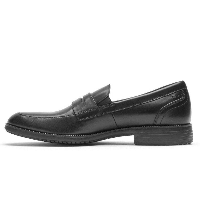 Men Rockport Total Motion DresSport Penny Loafers Black USA | SX6-70857