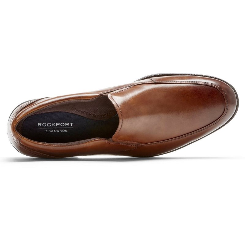 Men Rockport Total Motion DresSport Slip-On Loafers Brown USA | WS4-68256