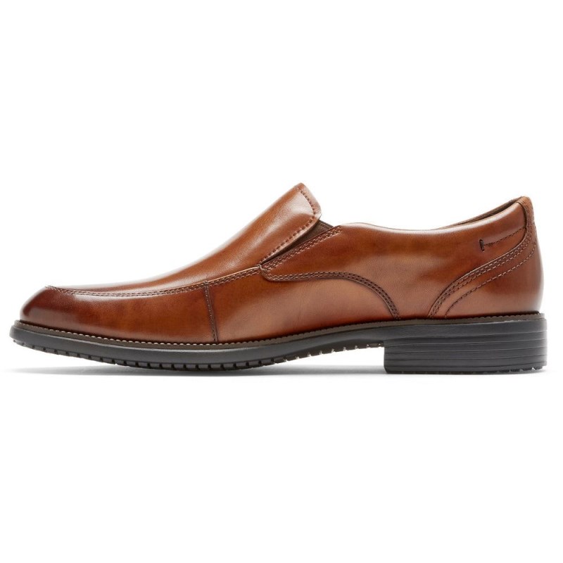 Men Rockport Total Motion DresSport Slip-On Loafers Brown USA | WS4-68256