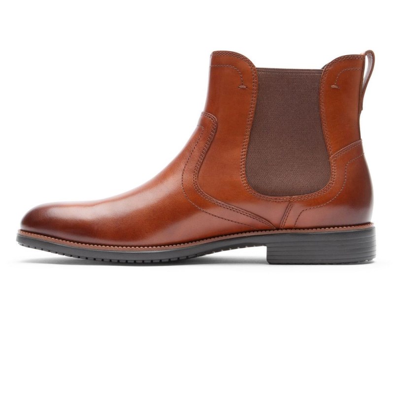 Men Rockport Total Motion DresSports Chelsea Boots Brown USA | YD1-41694