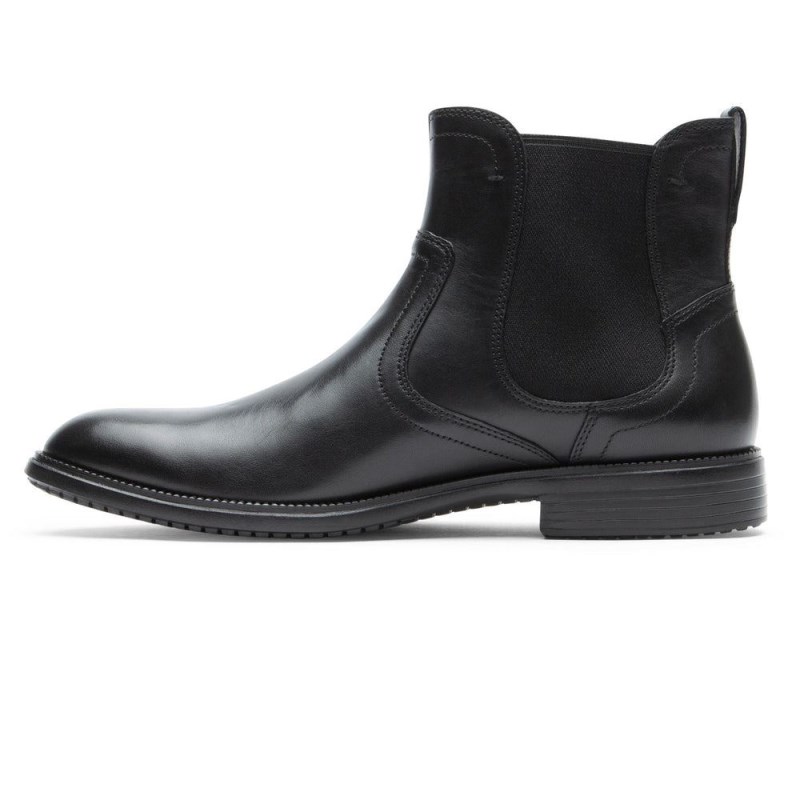 Men Rockport Total Motion DresSports Chelsea Boots Black USA | HD6-27292