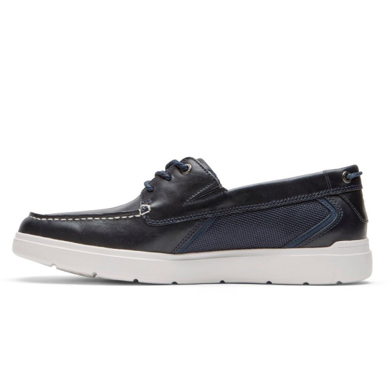 Men Rockport Total Motion Lite Boat Shoes Navy USA | OQ5-00890