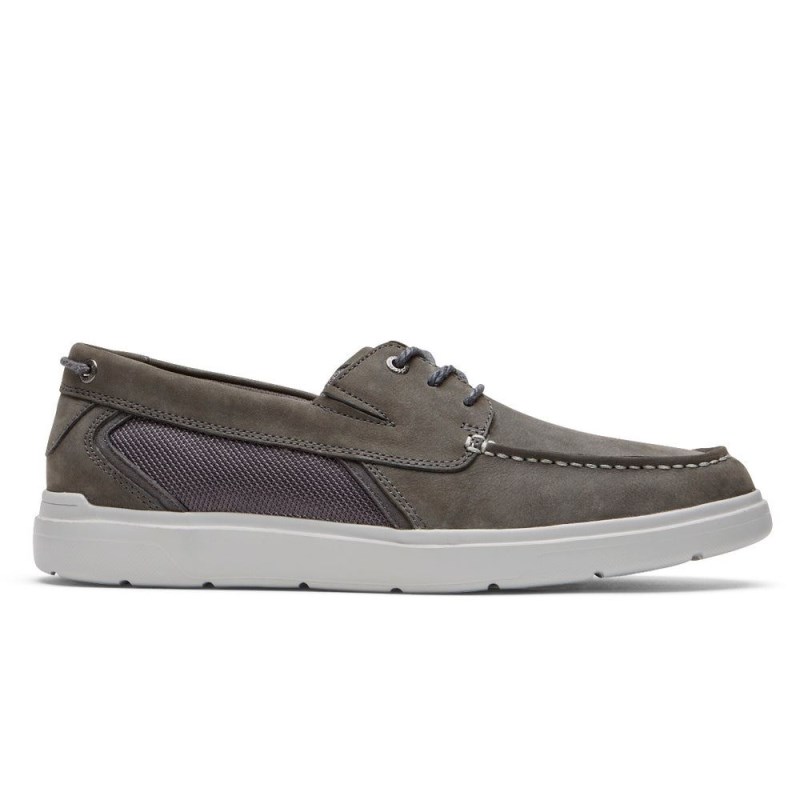 Men Rockport Total Motion Lite Boat Shoes Grey USA | RS5-76017