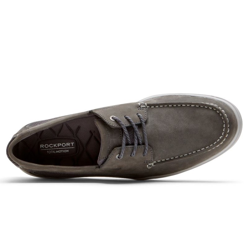 Men Rockport Total Motion Lite Boat Shoes Grey USA | RS5-76017