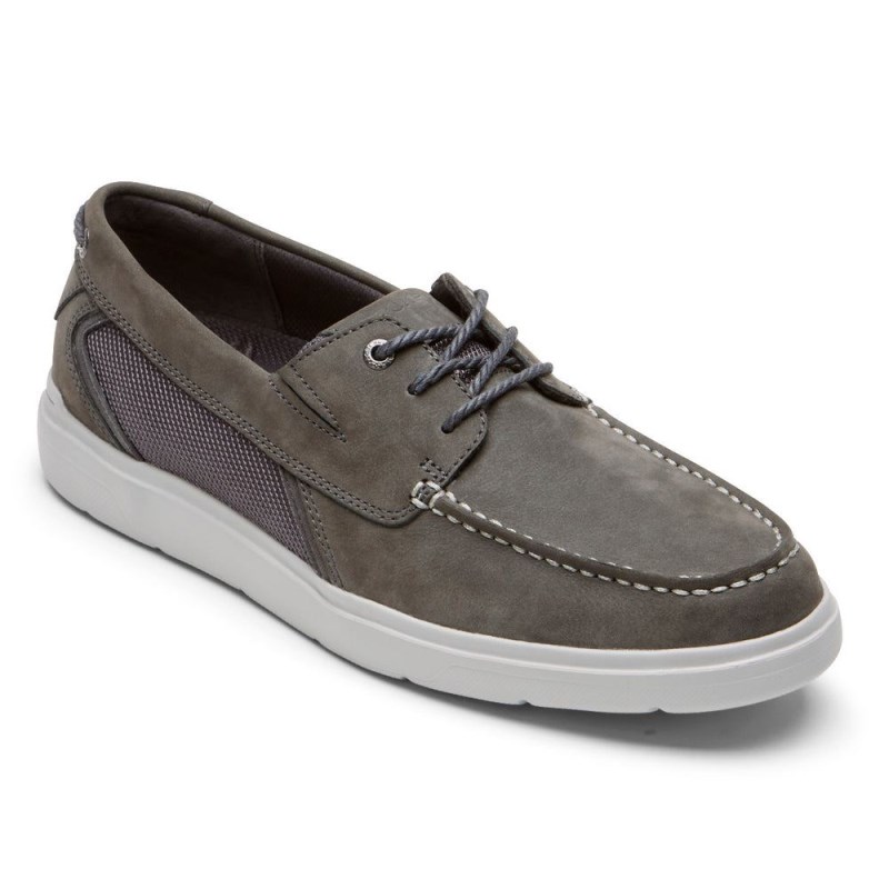 Men Rockport Total Motion Lite Boat Shoes Grey USA | RS5-76017