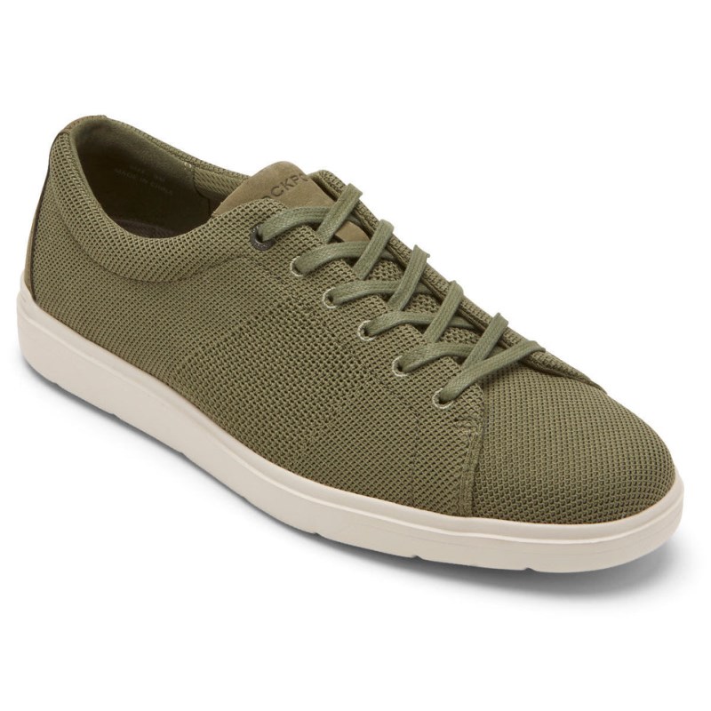 Men Rockport Total Motion Lite Mesh Lace-to-Toe Sneakers Olive USA | PE2-43654