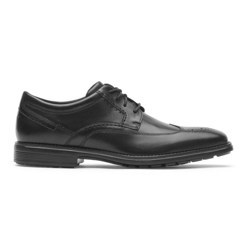 Men Rockport Total Motion NextGen Wing Tip Dress Shoes Black USA | LF0-86498