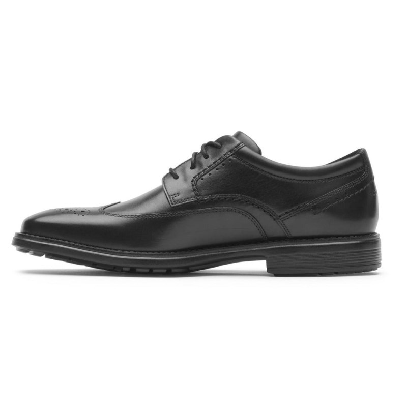 Men Rockport Total Motion NextGen Wing Tip Dress Shoes Black USA | LF0-86498