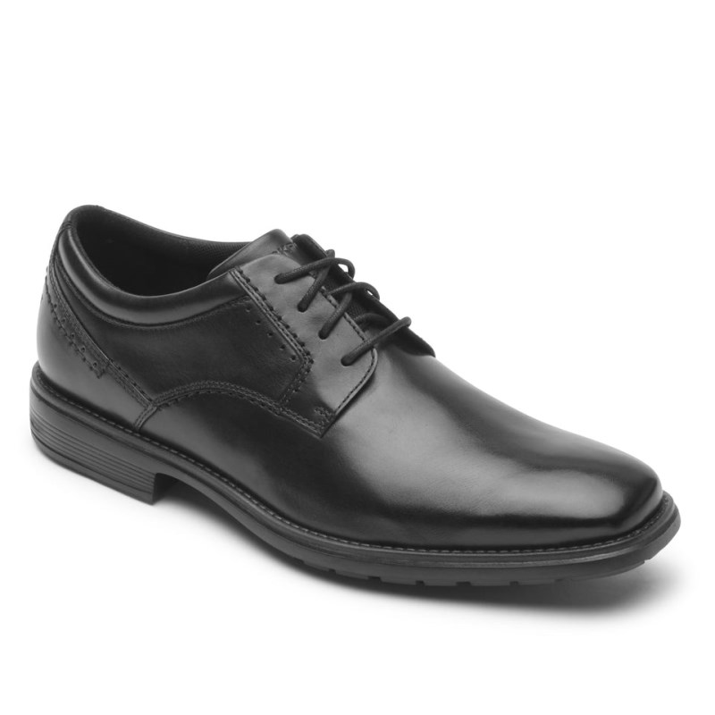 Men Rockport Total Motion Next Gen Plain Toe Dress Shoes Black USA | TD8-19071