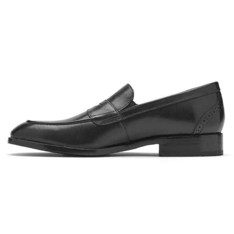 Men Rockport Total Motion Office Penny Loafers Black USA | PB5-02620