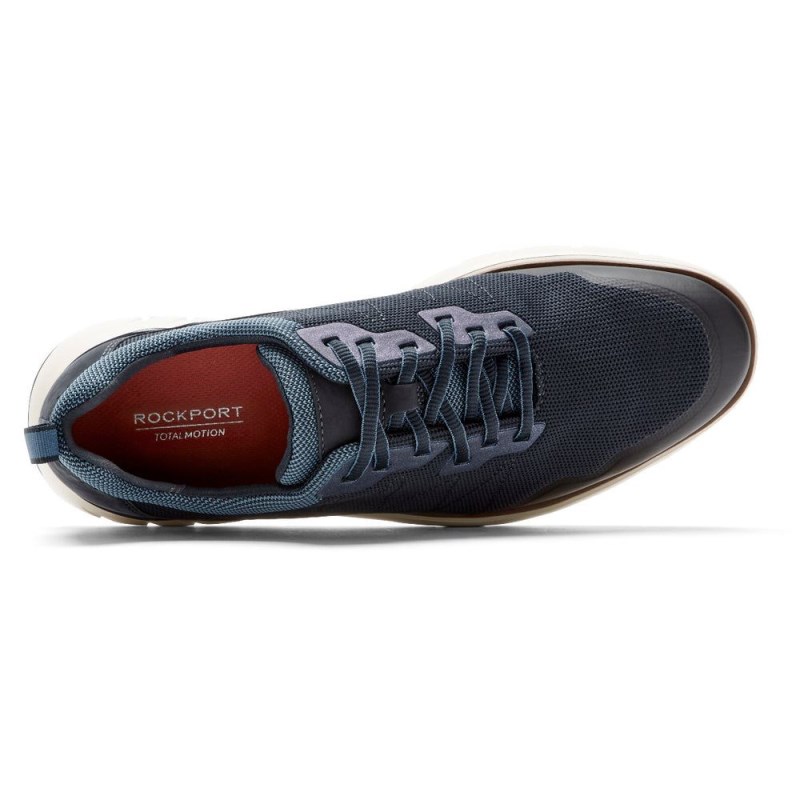 Men Rockport Total Motion Sport Mudguard Sneakers Navy USA | YF5-24502