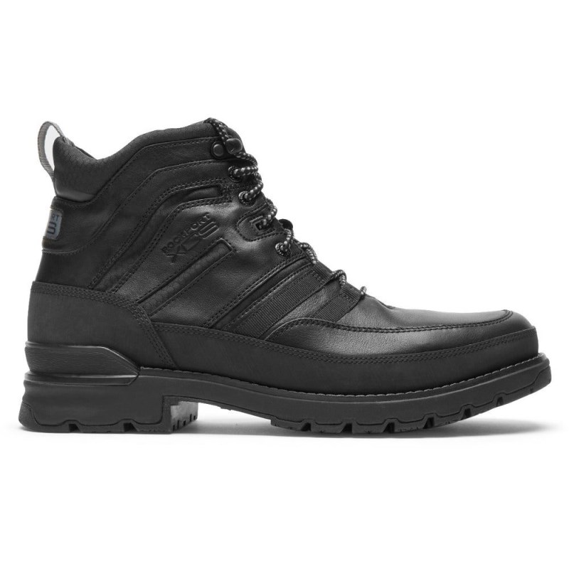 Men Rockport Total Motion Trek Modern Waterproof Boots Black USA | KG4-89448