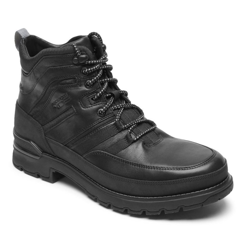 Men Rockport Total Motion Trek Modern Waterproof Boots Black USA | KG4-89448