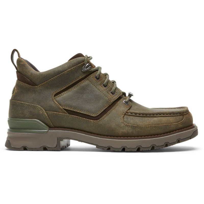 Men Rockport Total Motion Trek Umbwe Waterproof Boots Dark Olive USA | ND1-70237