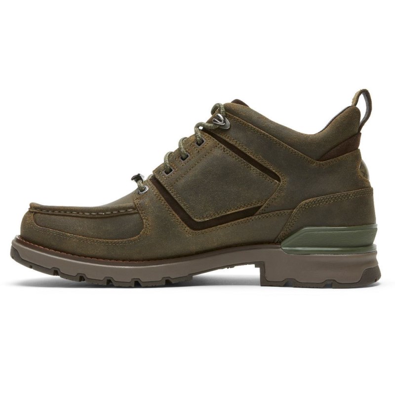 Men Rockport Total Motion Trek Umbwe Waterproof Boots Dark Olive USA | ND1-70237