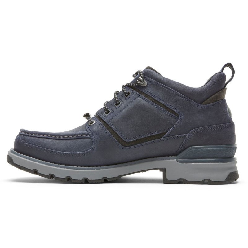 Men Rockport Total Motion Trek Umbwe Waterproof Boots Navy USA | JJ5-40834