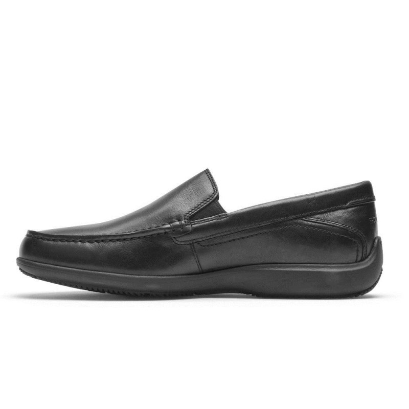 Men Rockport Trenton Loafers Black USA | XI9-09580