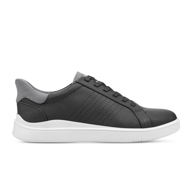 Men Rockport Tristen Step Activated Lace-Up Sneakers Black USA | NY3-10741