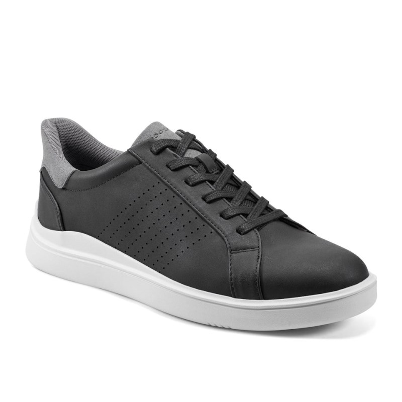 Men Rockport Tristen Step Activated Lace-Up Sneakers Black USA | NY3-10741