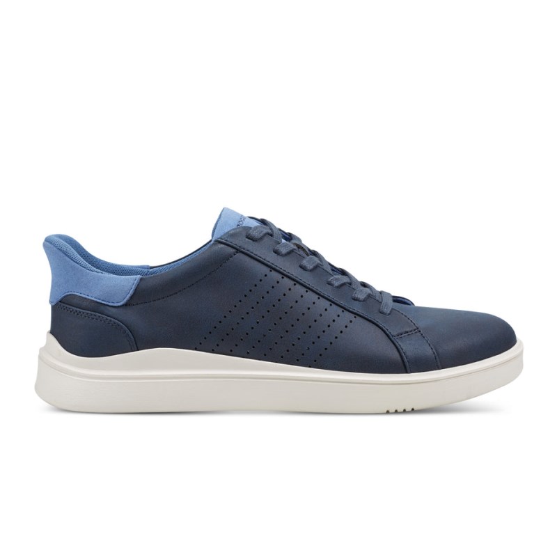 Men Rockport Tristen Step Activated Lace-Up Sneakers Dark Blue USA | MS9-25582