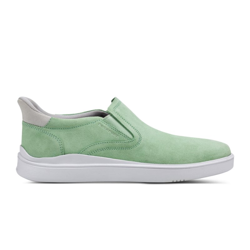 Men Rockport Tristen Step Activated Slip On Sneakers Light Green USA | MV0-86598