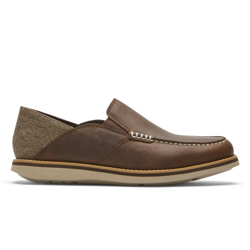 Men Rockport Tucker Venetian Crush Back Loafers Brown USA | YU0-19041