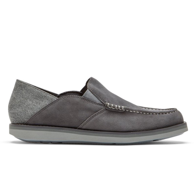 Men Rockport Tucker Venetian Crush Back Loafers Grey USA | YJ2-00310