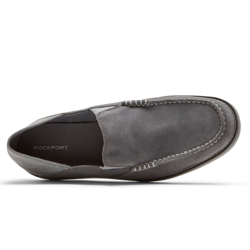 Men Rockport Tucker Venetian Crush Back Loafers Grey USA | YJ2-00310