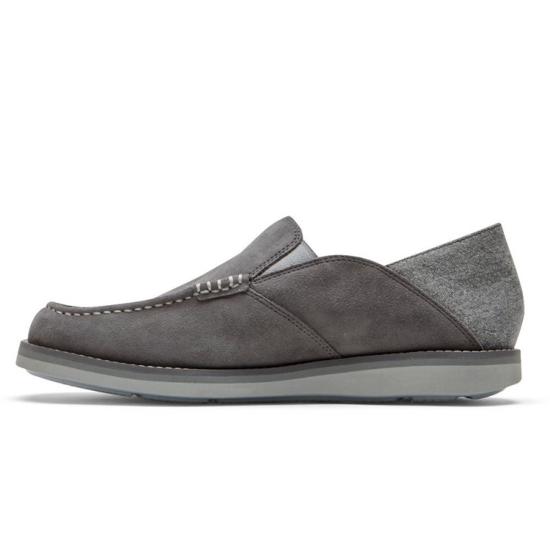 Men Rockport Tucker Venetian Crush Back Loafers Grey USA | YJ2-00310