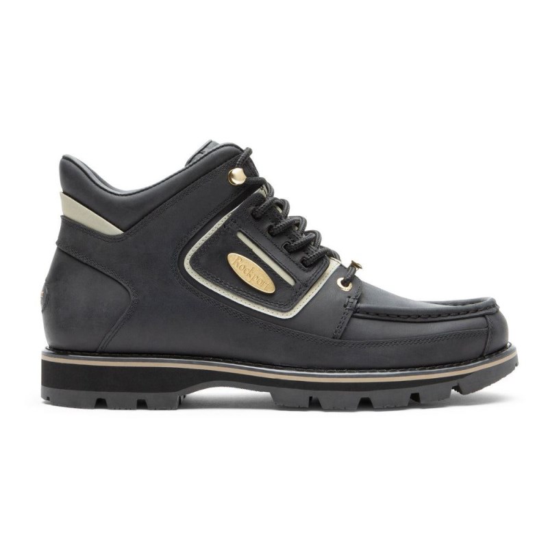 Men Rockport Umbwe II Mweka Waterproof Boots Black/Gold USA | DC0-09260