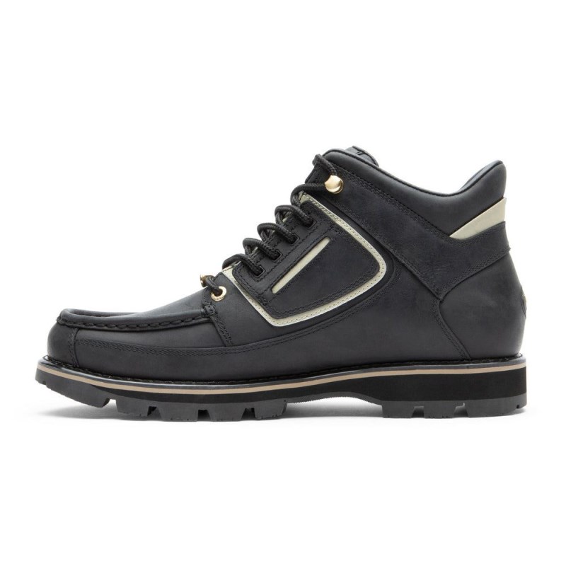 Men Rockport Umbwe II Mweka Waterproof Boots Black/Gold USA | DC0-09260