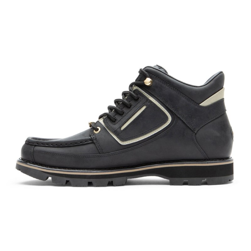 Men Rockport Umbwe II Waterproof Mweka Work Boots Black/Gold USA | CL7-30083