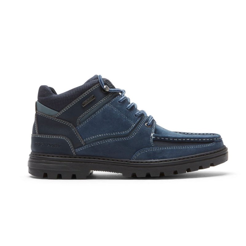 Men Rockport Weather-Ready Waterproof Boots Navy USA | RY4-61786