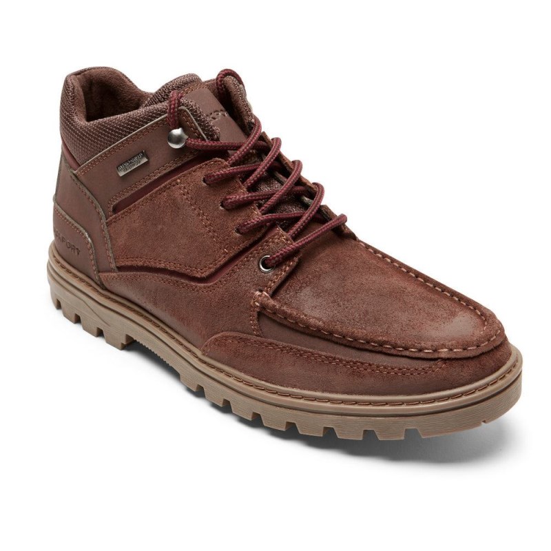 Men Rockport Weather-Ready Waterproof Boots Brown USA | OL7-72997