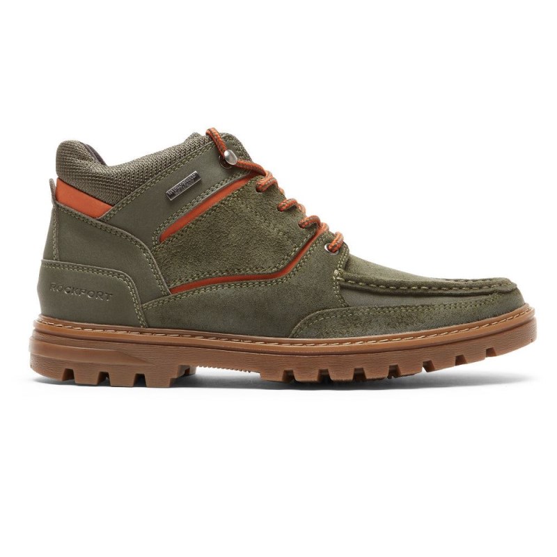 Men Rockport Weather-Ready Waterproof Boots Dark Olive USA | XM0-47074