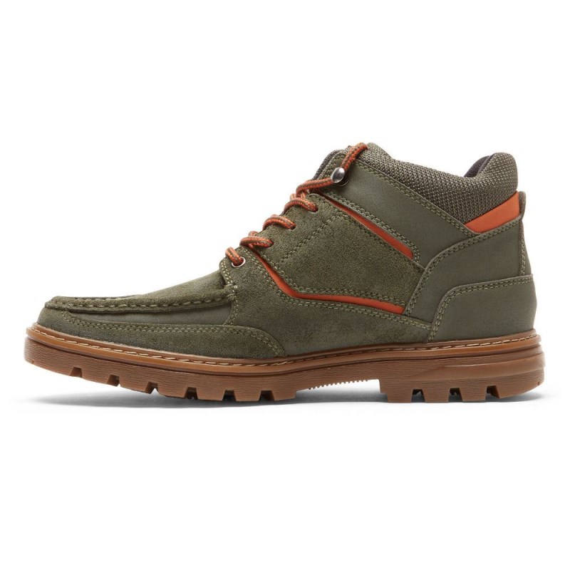 Men Rockport Weather-Ready Waterproof Boots Dark Olive USA | XM0-47074