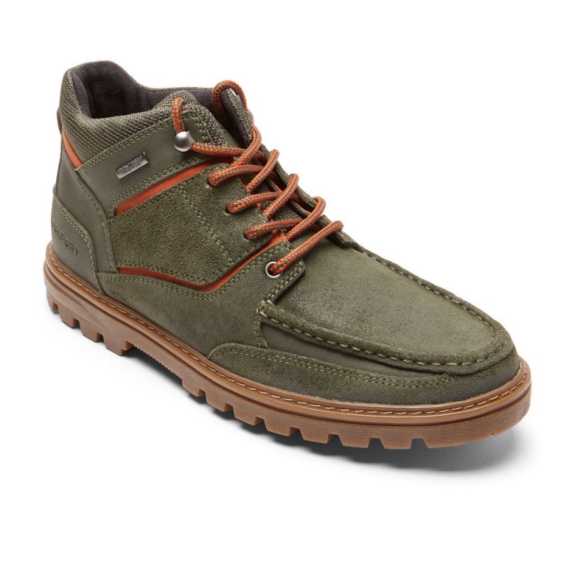 Men Rockport Weather-Ready Waterproof Boots Dark Olive USA | XM0-47074