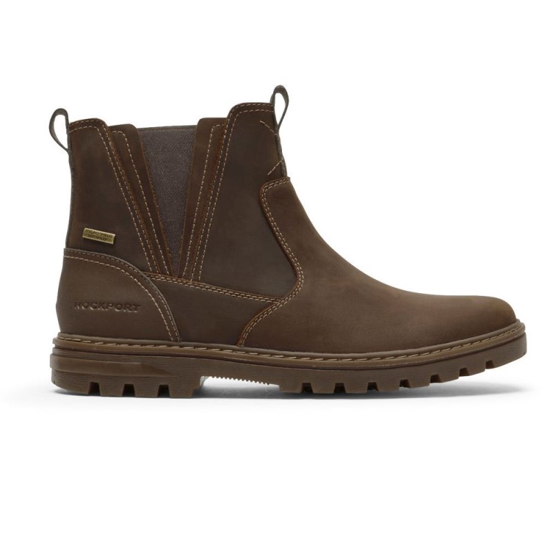 Men Rockport Weather OR Not Chelsea Waterproof Boots Brown USA | EX7-08050