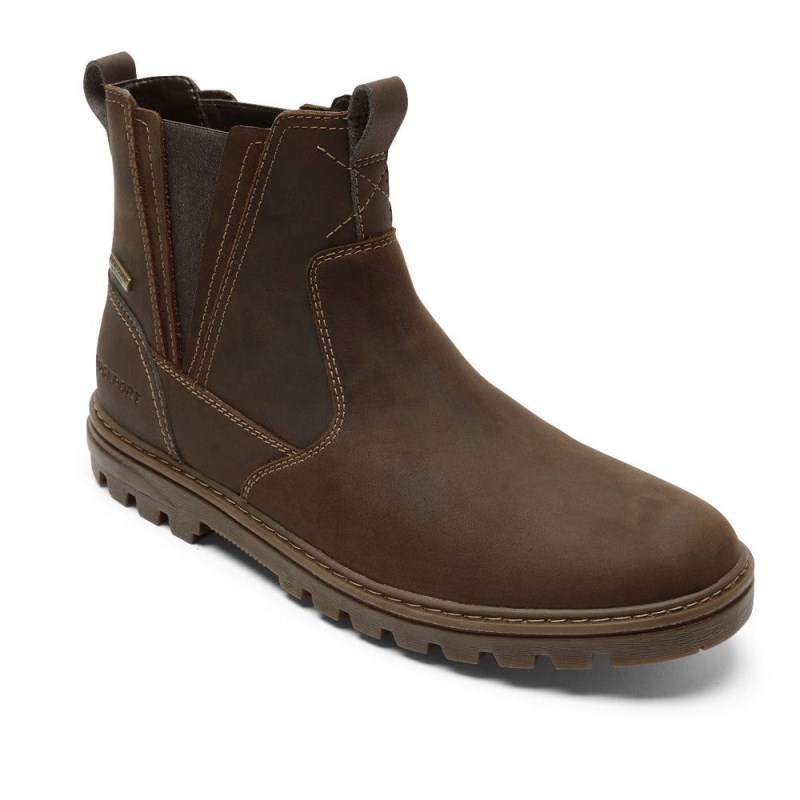 Men Rockport Weather OR Not Chelsea Waterproof Boots Brown USA | EX7-08050