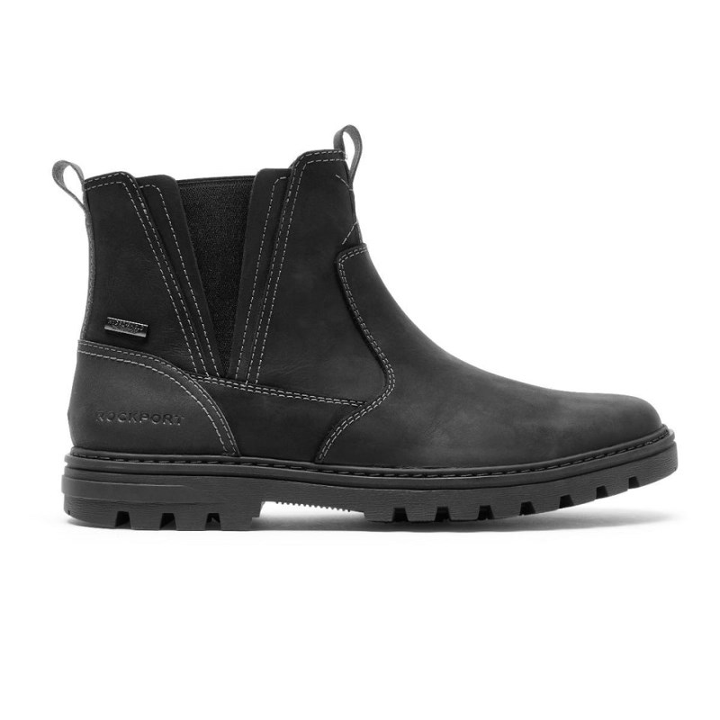 Men Rockport Weather OR Not Waterproof Chelsea Boots Black USA | LA1-02400