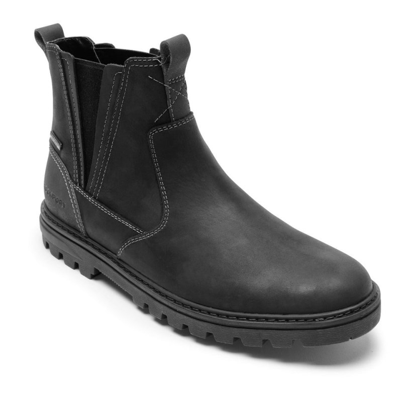 Men Rockport Weather OR Not Waterproof Chelsea Boots Black USA | LA1-02400