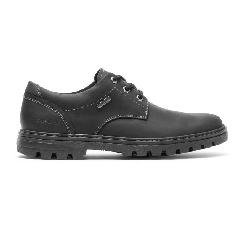 Men Rockport Weather OR Not Waterproof Oxford Shoes Black USA | OV3-87858