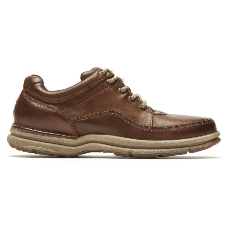 Men Rockport World Tour Classic Walking Shoes Brown USA | JW3-71477