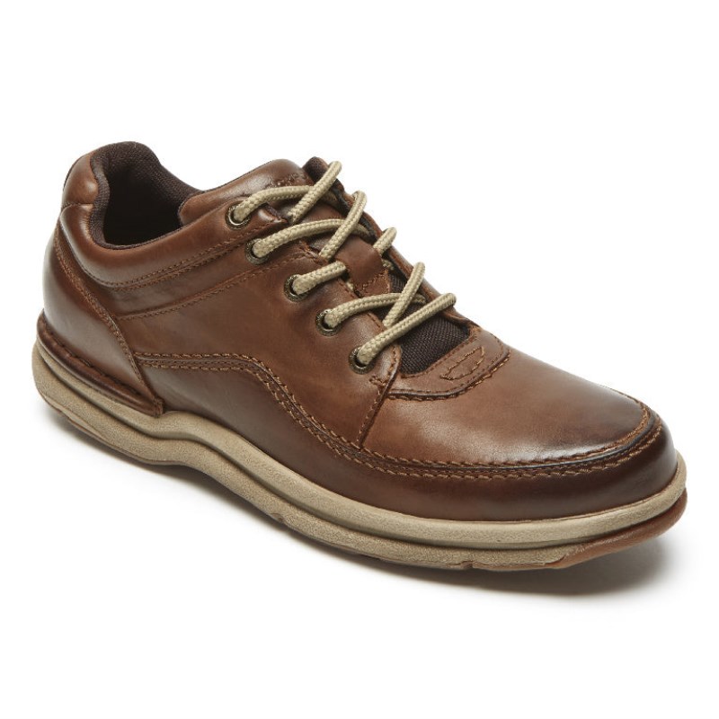 Men Rockport World Tour Classic Walking Shoes Brown USA | JW3-71477