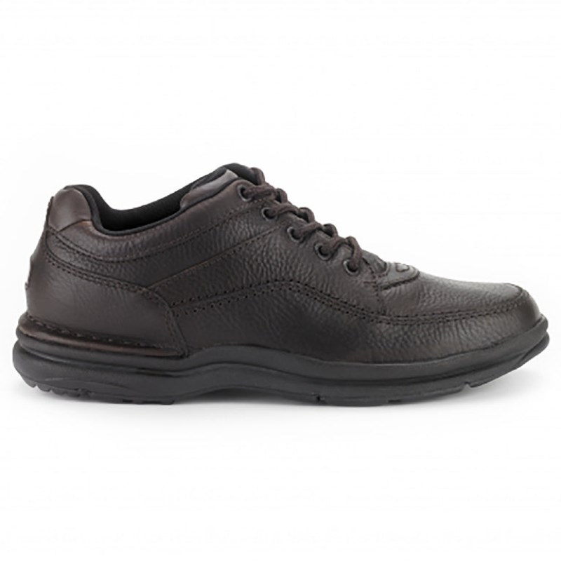 Men Rockport World Tour Classic Walking Shoes Chocolate USA | JC4-66896