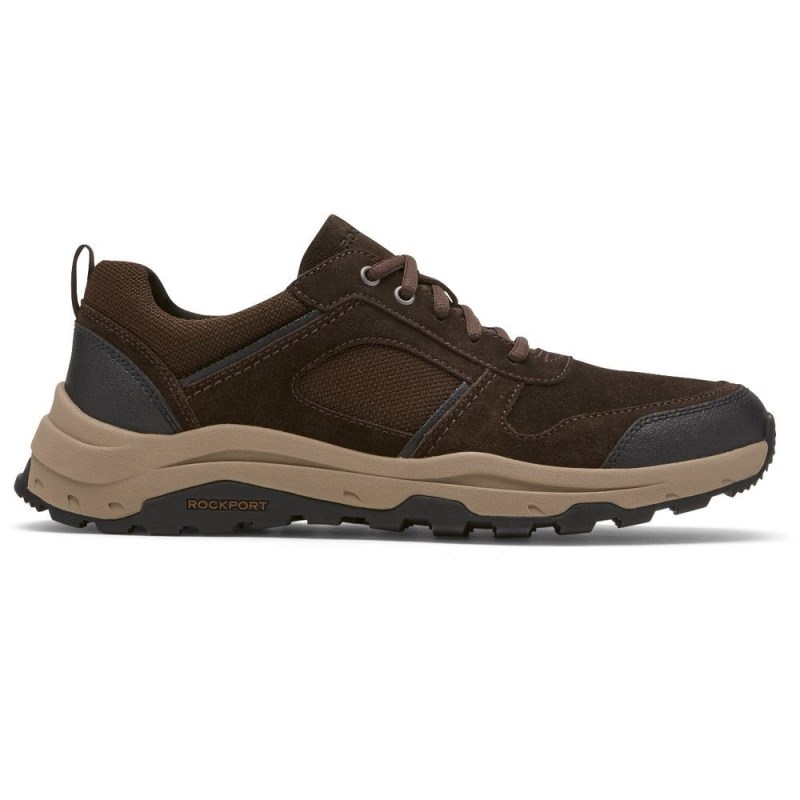 Men Rockport XCS Birchfield Ubal Trekker Sneakers Dark Brown USA | DK8-39673